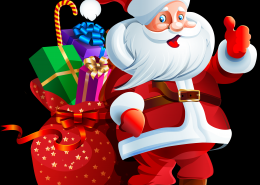 圣诞老人透明背景素材图片