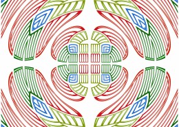 扩散的圆形花纹背景图片