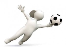3D小人踢足球图片(500px小图)