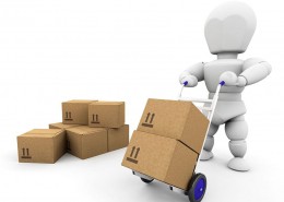 3D异形头小人搬箱子图片