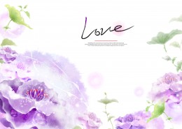 手绘梦幻花朵信纸底纹图片