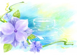 手绘花朵背景插画图片