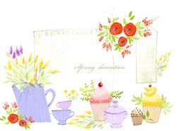 手绘田园风格插画图片