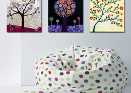 田园风格三联挂画图片