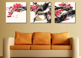 中国风梅花三联挂画图片大全