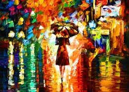 色彩缤纷无框油画图片