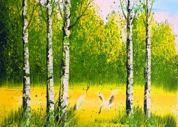 风景三联油画图片大全