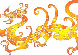 彩色龙纹图案图片