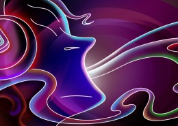 彩色线条抽象画图片