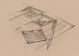 办公用品素描图片