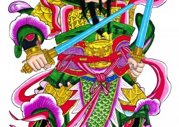 威武的门神彩绘图片