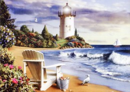 欧洲小镇风景油画图片