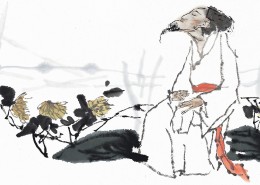 传统男性形象绘画图片