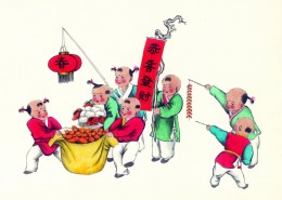 古代儿童玩耍绘画图片