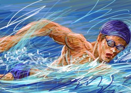 手绘体育运动图片