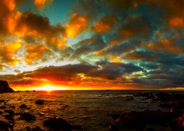 美丽的夕阳海景图片