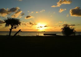 唯美的沙滩日落图片大全