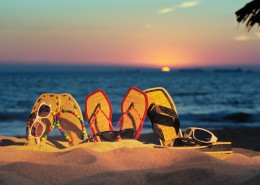 黄昏的大海夕阳风景图片