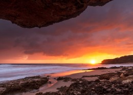 海上晚霞风景图片