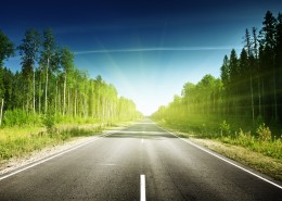 柏油路景色图片