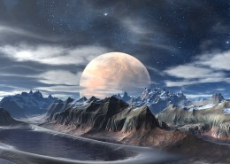 月球山脉景色图片