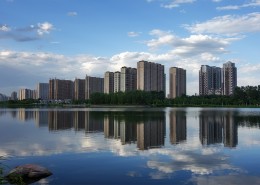 唯美的建筑倒影图片