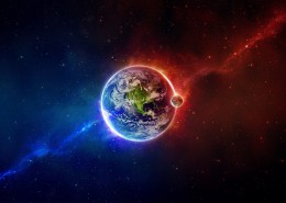 星空中的月亮和宇宙中的月球图片