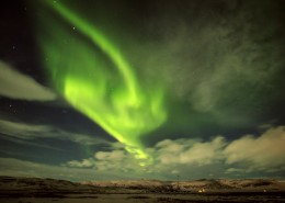 绿色的极光风景图片