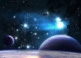 宇宙中的行星图片