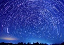 璀璨神奇的星轨风景图片