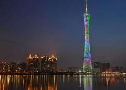 绚丽的广州塔夜景图片