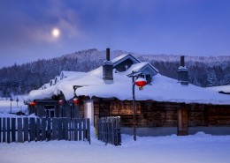 童话般的雪乡晨曦自然风景图片