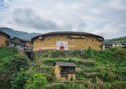 福建福州永定土楼建筑风景图片