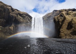 冰岛共和国斯科加瀑布图片大全