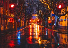 城市落寞的夜景图片