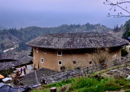 福建南靖田螺坑土楼群风景图片大全