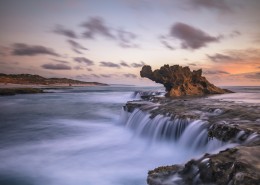 墨尔本龙头海滩日落风景图片