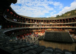 福建土楼建筑风景图片