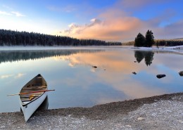 加拿大双杰克湖风景图片