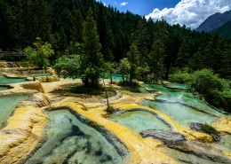 四川黄龙风景图片
