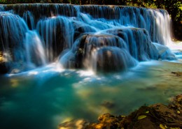 老挝琅勃拉邦光西瀑布图片