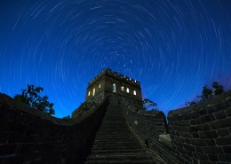 河北金山岭长城夜空图片