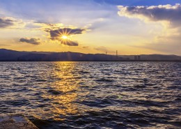 山西晋阳湖风景图片