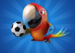 可爱的3D鹦鹉图片