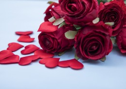 红色的玫瑰花瓣图片