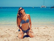 海边的美女图片