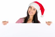 戴着圣诞帽的美女图片