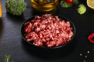 红色切碎的牛肉馅图片