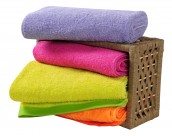 五颜六色的毛巾图片