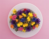 盘子上的花卉丝带艺术摄影图片大全